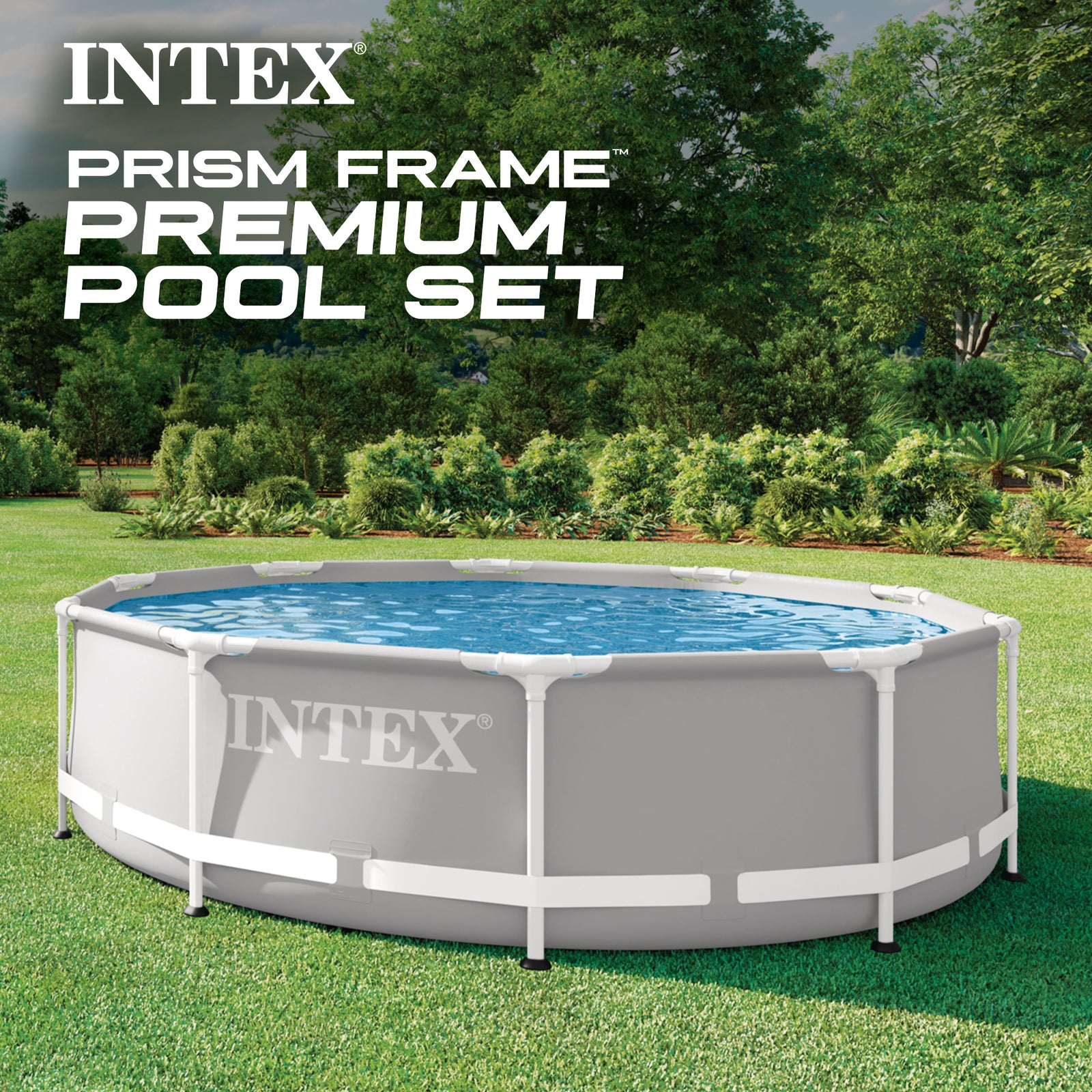 Intex 26701EH 10ft x 30in Prism Frame Above Ground Swimming Pool with Pump - VMInnovations