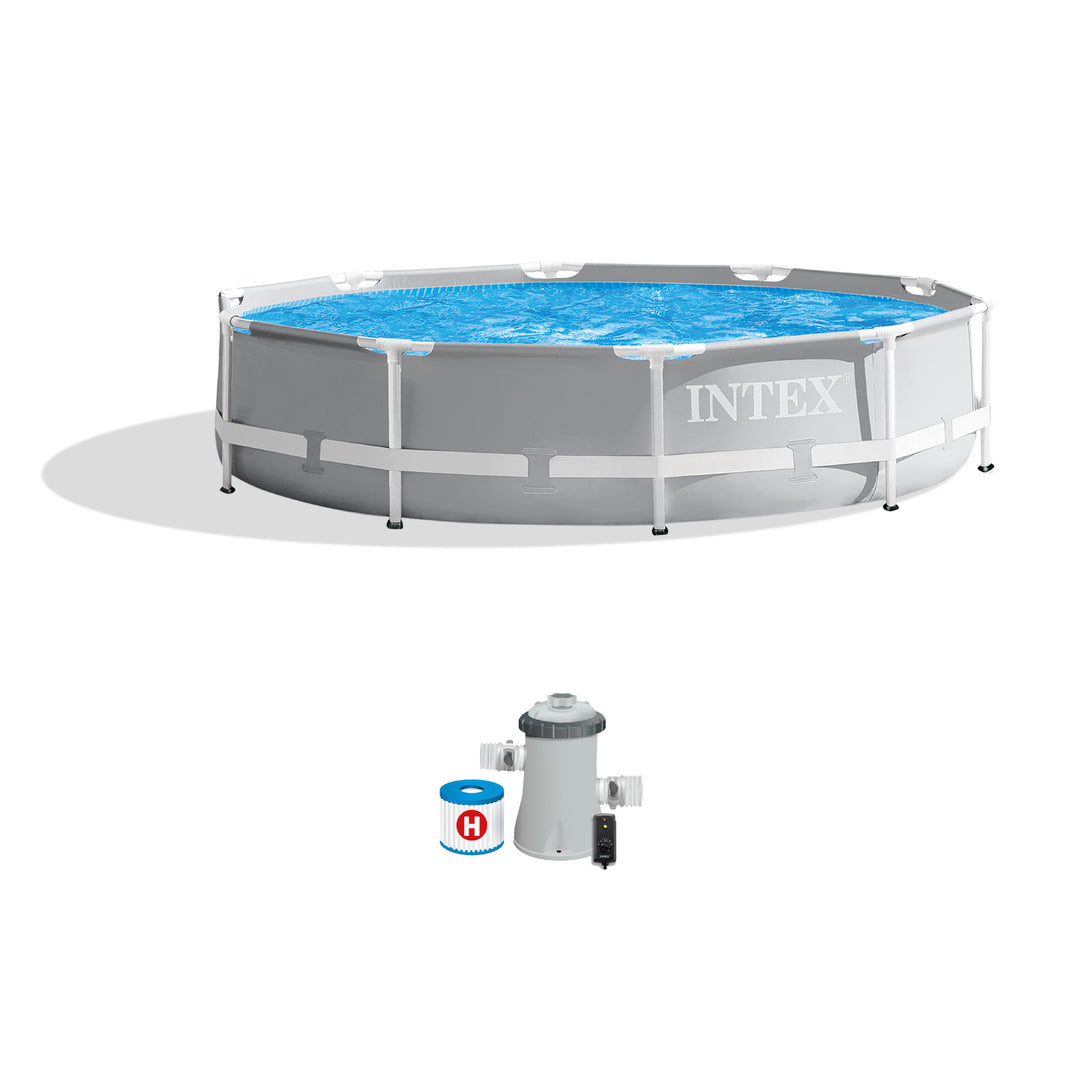 Intex 26701EH 10ft x 30in Prism Frame Above Ground Swimming Pool with Pump