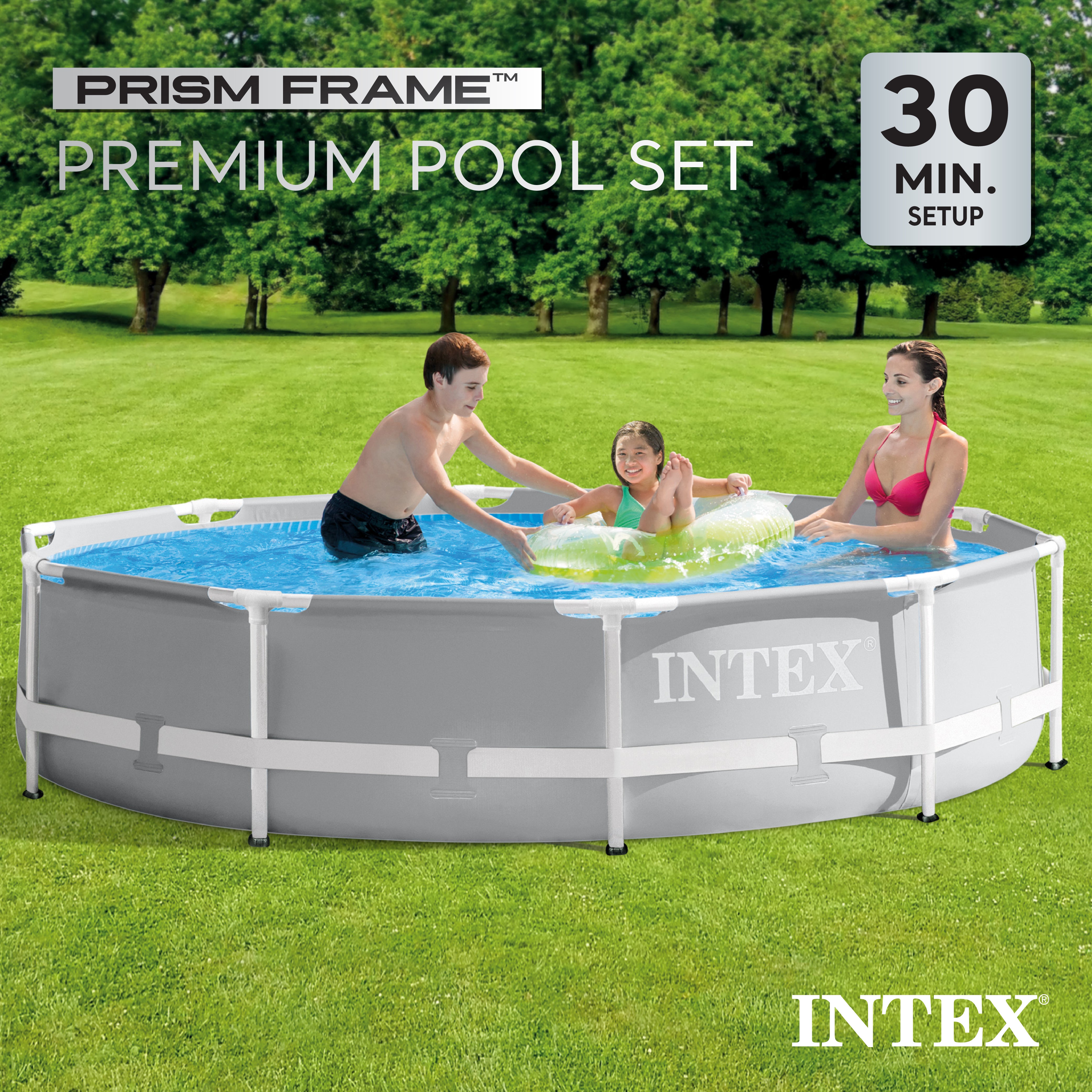Intex 10 Foot x 30 Inches Prism Frame Pool with 330 GPH Filter Pump (For Parts) - VMInnovations