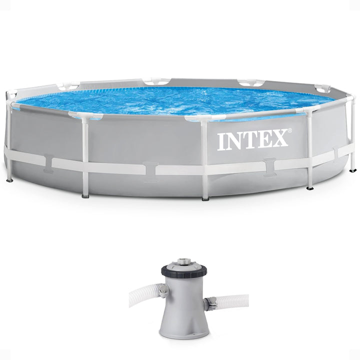 Intex 10' x 30" Above Ground Metal Frame Pool with 330 GPH Filter Pump(Open Box)
