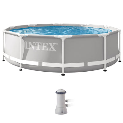 Intex 10' x 30" Above Ground Metal Frame Pool with 330 GPH Filter Pump(Open Box) - VMInnovations