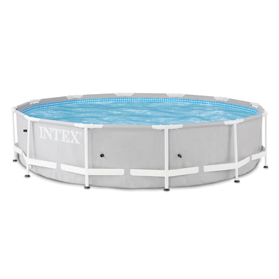 Intex 12 Ft x 30 In Durable Prism Steel Frame Above Ground Swimming Pool (3 Pk)