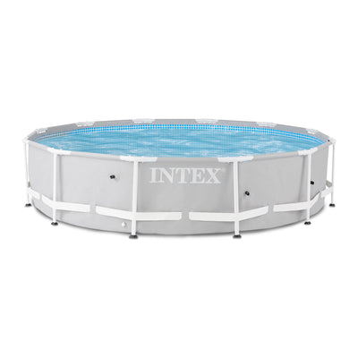 Intex 12 Ft x 30 In Durable Prism Steel Frame Above Ground Swimming Pool (3 Pk)