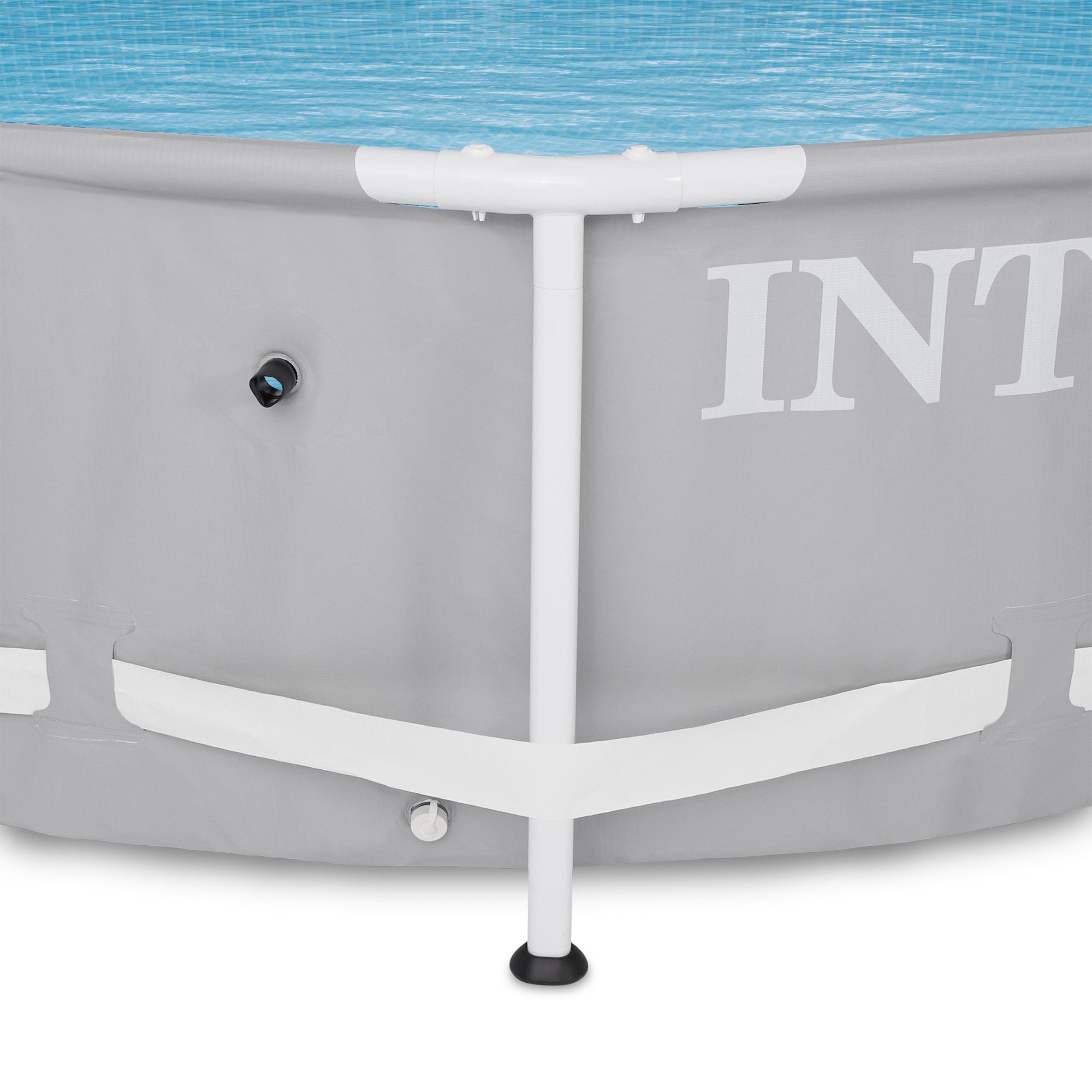 Intex 12’ x 30” Steel Frame Above Ground Swimming Pool and 12’ Round Pool Cover