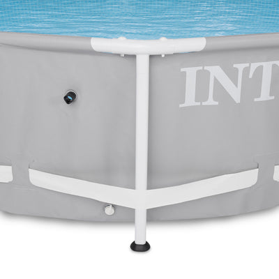 Intex 12ft x 30in Prism Frame Above Ground Round Swimming Pool & Robot Vacuum