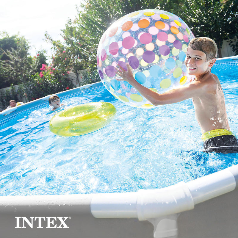 Intex 12 Foot x 30 Inches Durable Prism Steel Frame Above Ground Pool (Used)