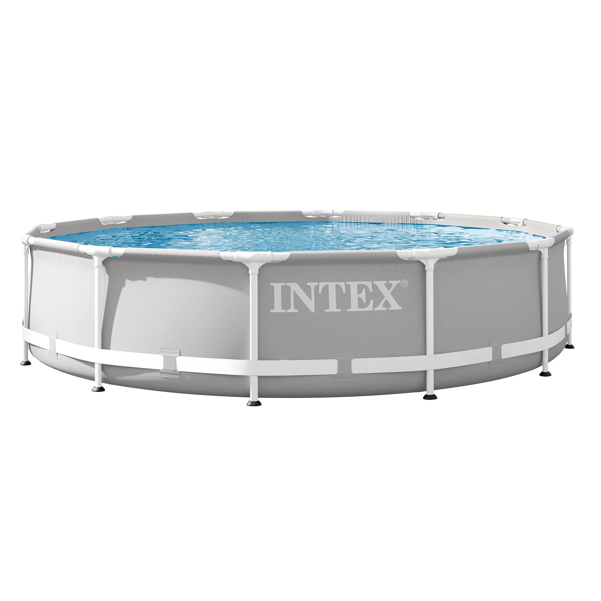 Intex 12'x 30" Prism Frame Round Above Ground Swimming Pool, (No Pump)(Open Box)