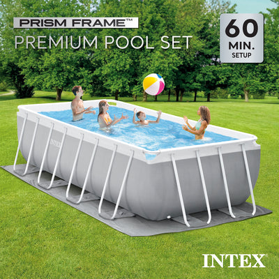 Intex 16' x 42" Prism Frame Rectangular Above Ground Swimming Pool Set(Open Box)