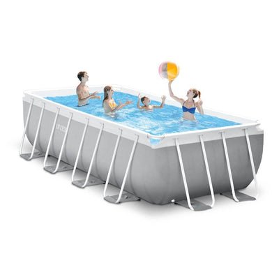 Intex 16' x 42" Prism Frame Rectangular Above Ground Swimming Pool Set w/ Canopy