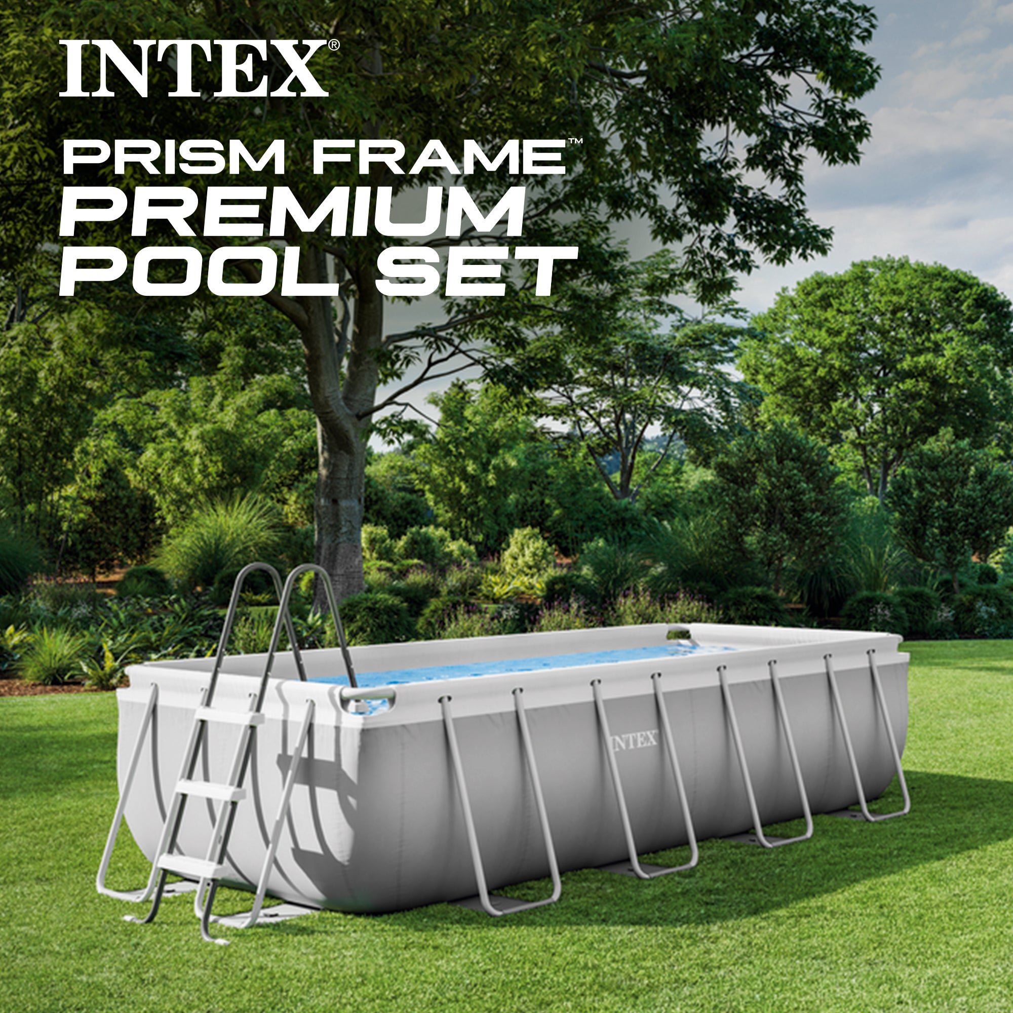 Intex 16' x 42" Prism Frame Rectangular Above Ground Swimming Pool Set(Open Box)