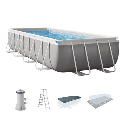 Intex 16' x 42" Prism Frame Rectangular Above Ground Swimming Pool Set(Open Box)