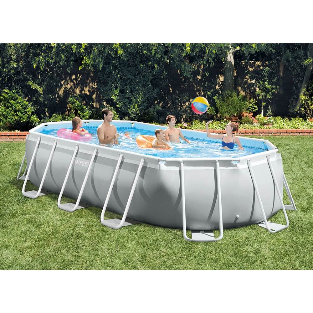 Intex 16.5ft x 9ft 48in Frame Above Ground Swimming Pool Kit w/ Chlorine Tabs