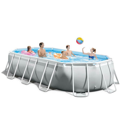 Intex 16.5ft x 9ft 48in Frame Above Ground Swimming Pool Kit w/ Chlorine Tabs