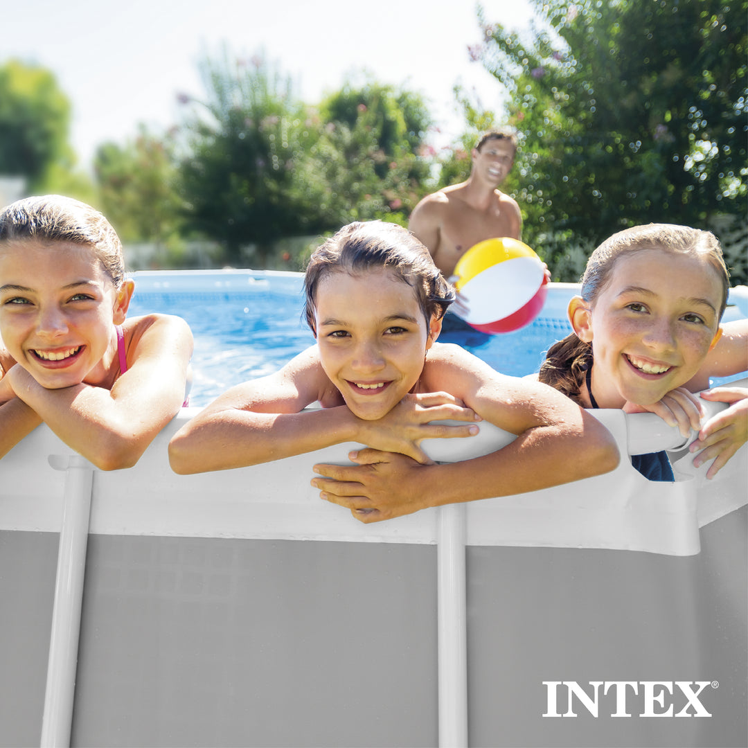 Intex 16.5ft x 9ft 48in Prism Frame Oval Above Ground Swimming Pool Pump Set