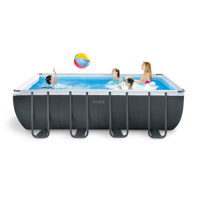 Intex 18Ft x 52In Ultra XTR Rectangular Frame Swimming Pool Kit w/Pump & Canopy