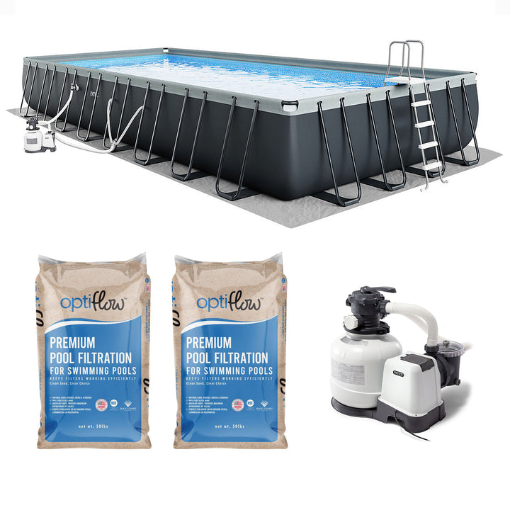 Intex Ultra XTR 32' x 16' x 52" Above Ground Pool & OptiFlow Premium Filter Sand