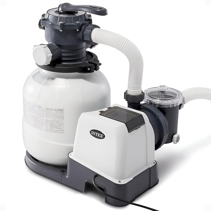 Intex 26645EG 2100 GPH Above Ground Pool Sand Filter Pump with Automatic Timer