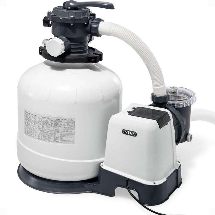 Intex 3000 GPH Above Ground Pool Sand Filter Pump with Automatic Timer(Open Box)