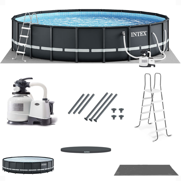 26 Ft x 52 In Ultra Frame Above Ground Swimming Pool with Pump&Ladder (Open Box)