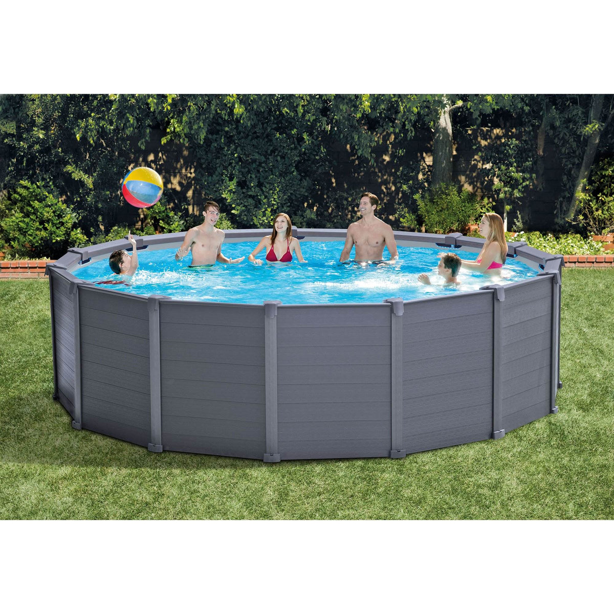 Intex 15.8ft x 49in Above Ground Swimming Pool & Pool Care Chlorine Tabs, 5 Lbs