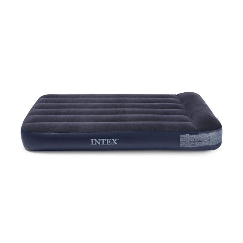 Intex Dura Beam Pillow Rest Fiber Tech Airbed w/ Built In Pump, Twin (Open Box)