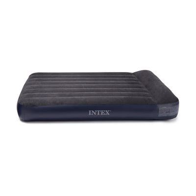Intex Dura Beam Standard Classic Pillow Rest Airbed Mattress with Pump, Full
