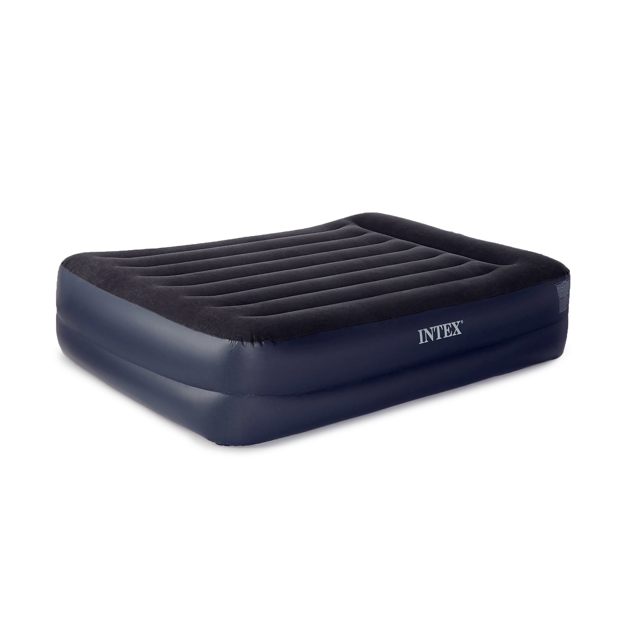 Intex Dura-Beam Pillow Rest Fiber Tech Air Mattress Bed w/ Built In Pump, Queen - VMInnovations