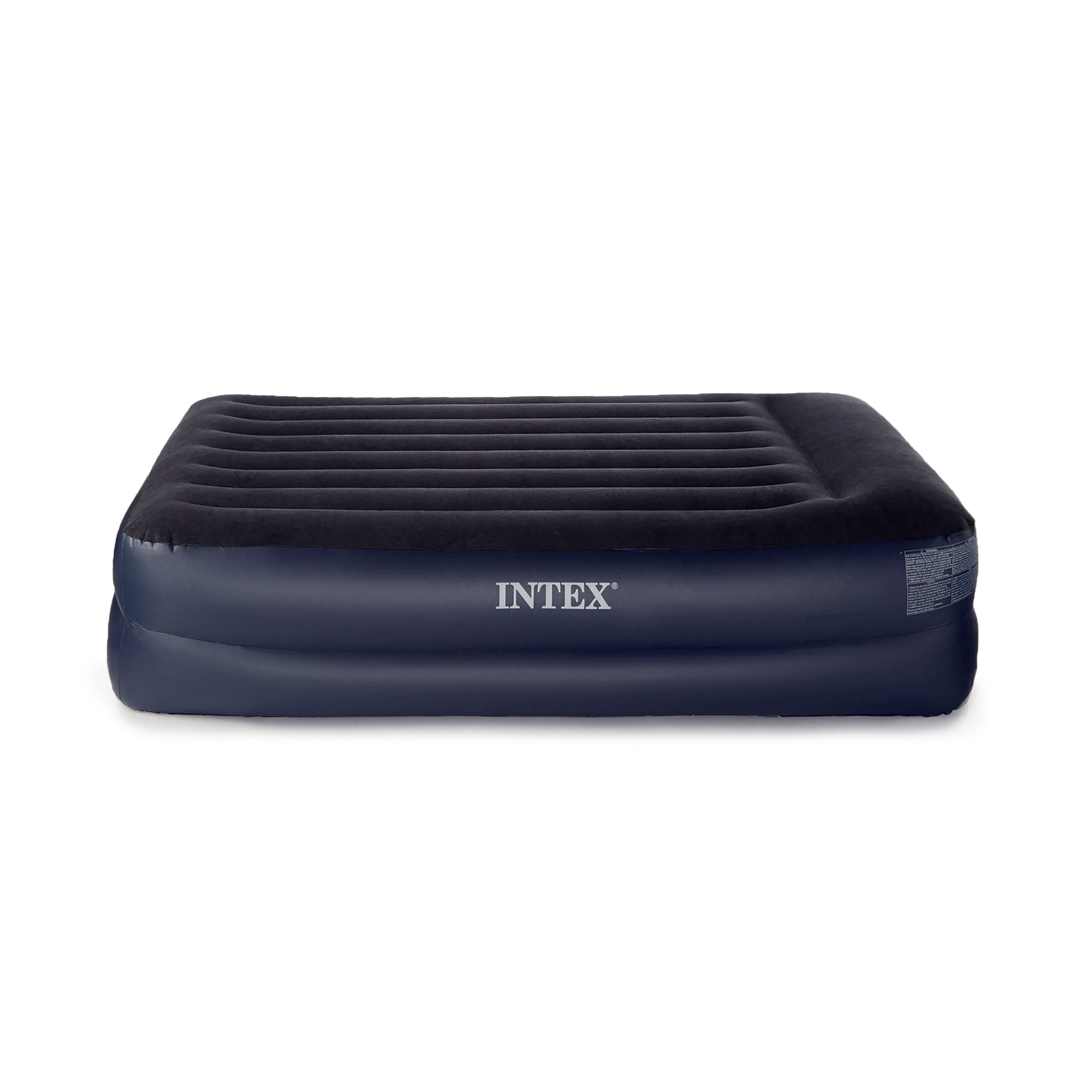 Intex Dura-Beam Pillow Rest Fiber Tech Air Mattress Bed w/ Built In Pump, Queen - VMInnovations