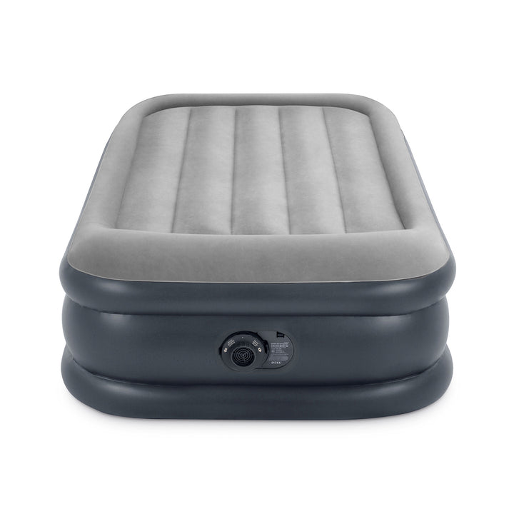 Intex DuraBeam Deluxe Pillow Rest Raised Airbed w/ Built in Pump, Twin(Open Box)