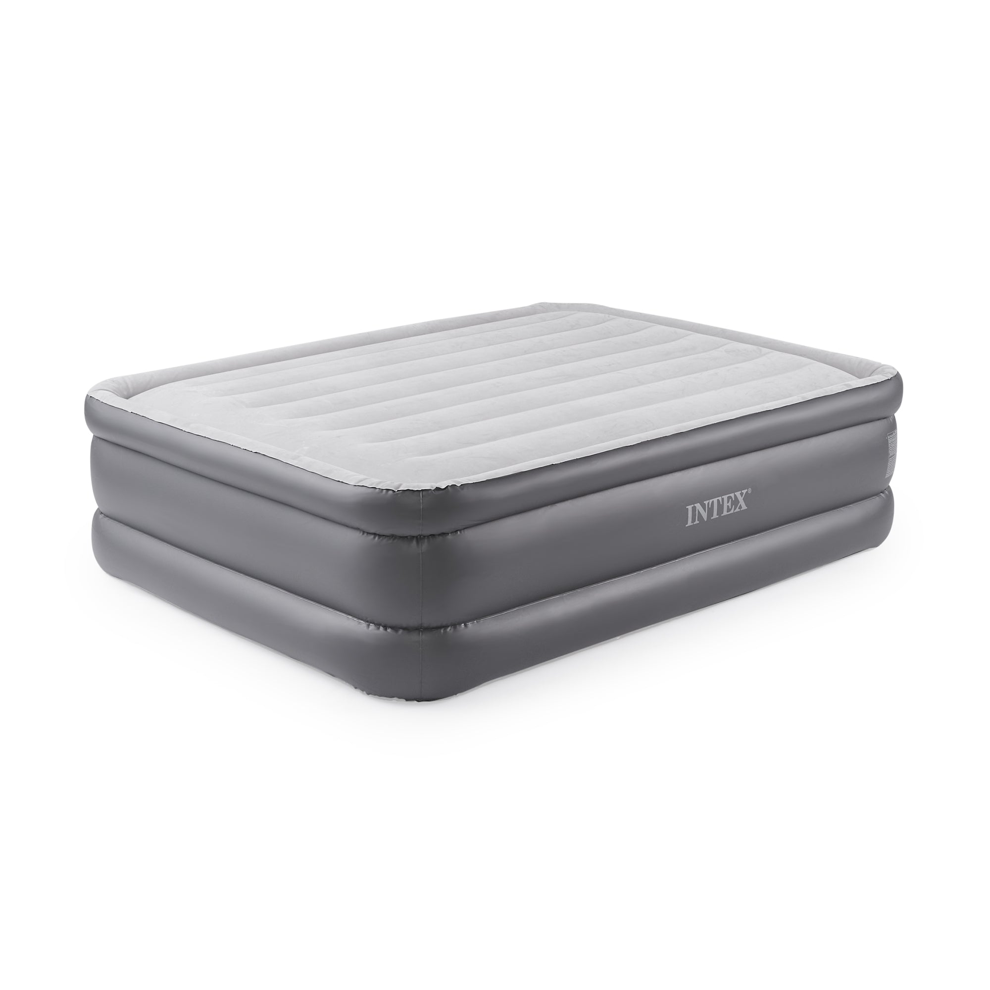 Intex Queen Dura-Beam 20 in Inflatable Bed Air Mattress, Built-in Electric Pump