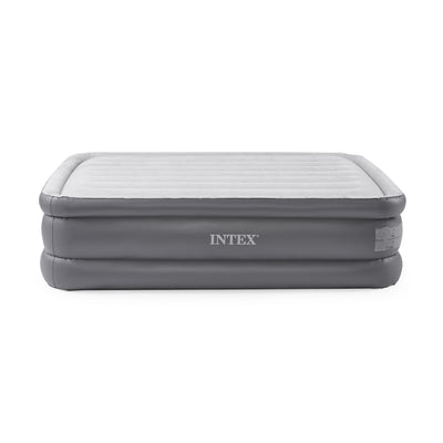 Intex Queen Dura-Beam 20 in Inflatable Bed Air Mattress, Built-in Electric Pump