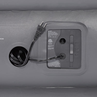 Intex Queen Dura-Beam 20 in Inflatable Bed Air Mattress, Built-in Electric Pump