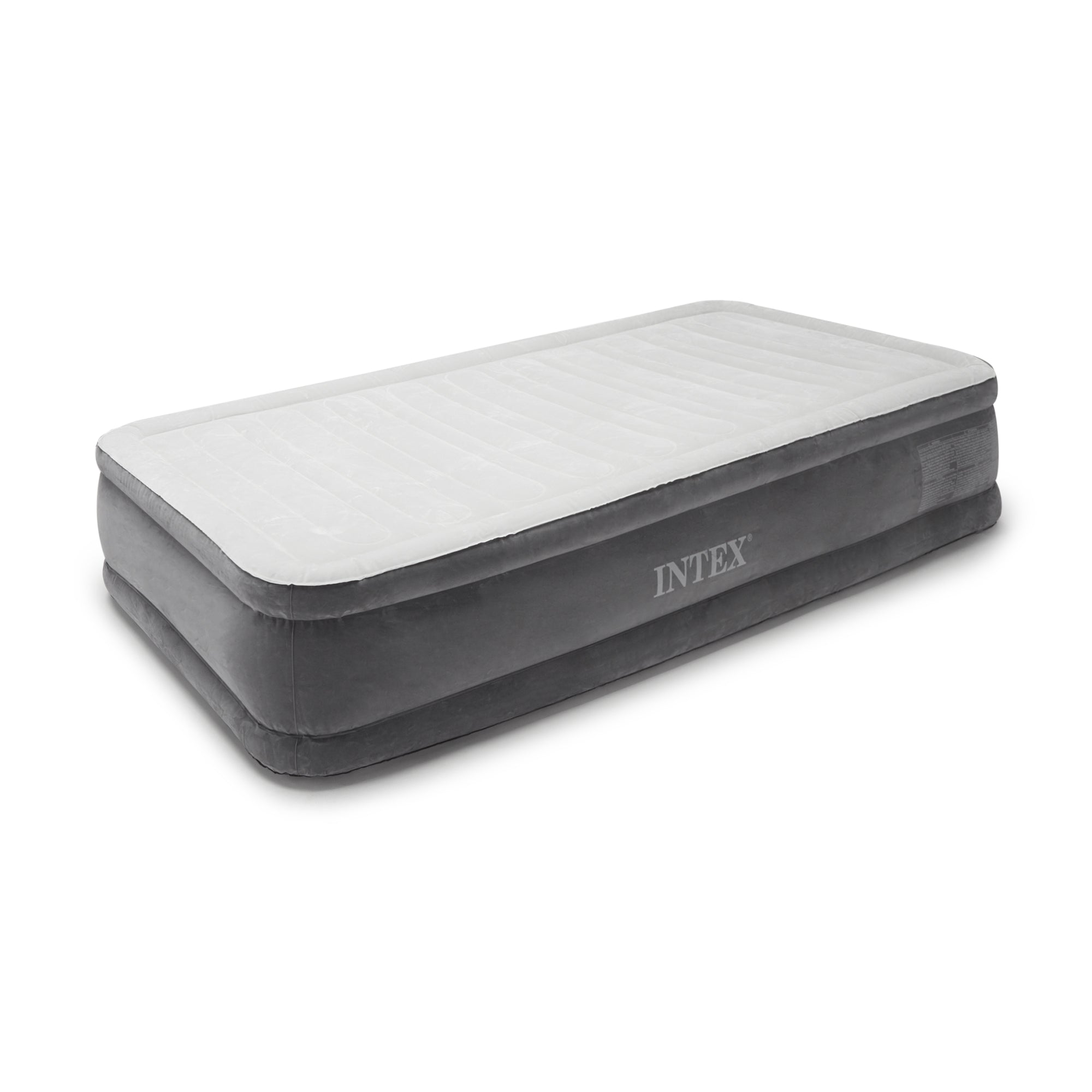 Intex Comfort Plush Dura Beam Plus Series Mid Rise Airbed w/ Internal Pump, Twin
