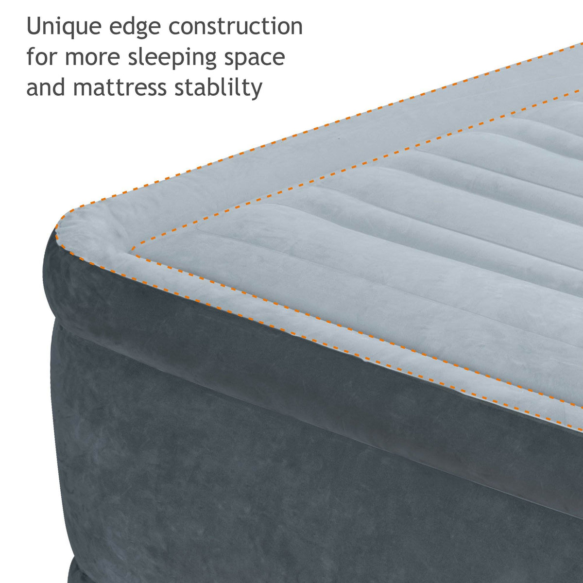 Intex Dura Beam Plus Series Mid Rise Airbed with Built-In Electric Pump, Full