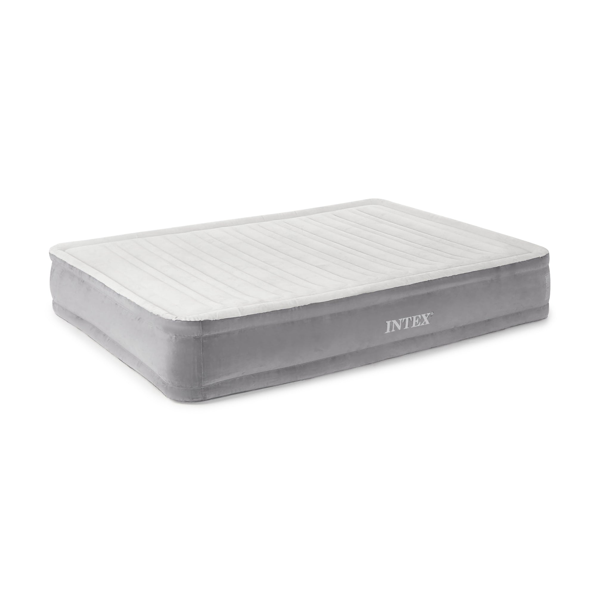 Intex Dura Beam Plus Series Mid Rise Airbed Mattress with Built In Pump, Queen