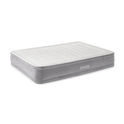 Intex Dura Beam Plus Series Mid Rise Airbed Mattress with Built In Pump, Queen