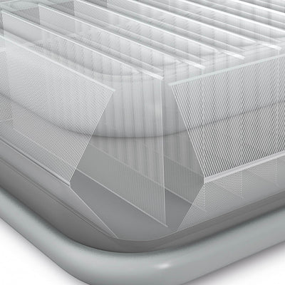 Intex Plush Dura Beam Air Bed w/ Pump, Queen & Intex Inflatable Futon, Gray