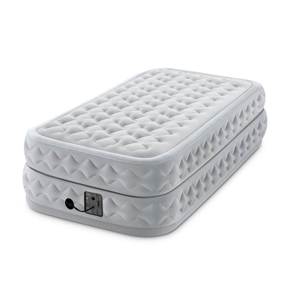 Intex Supreme Air Flow Raised Air Bed Mattress With Built In Pump & Bag, Twin