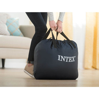 Intex Supreme Air Flow Raised Air Bed Mattress With Built In Pump & Bag, Twin
