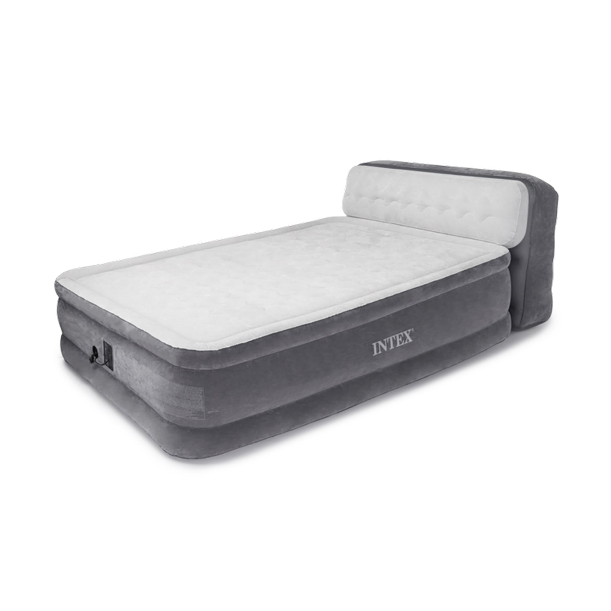 Intex Ultra Plush Fiber-Tech Airbed with Headboard, Queen (Open Box) (2 Pack) - VMInnovations