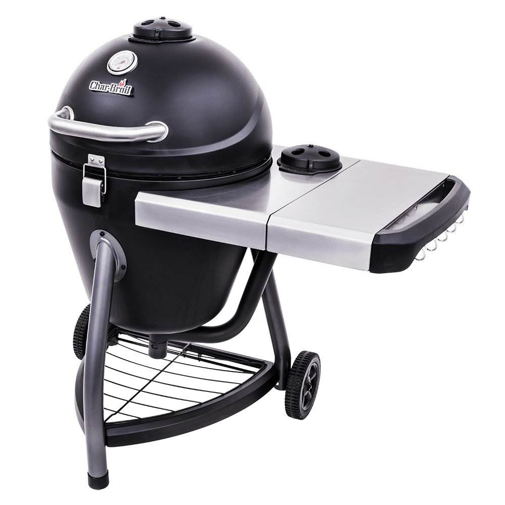 Char Broil 327 Square Inch Kamander Outdoor Cooking Steel Charcoal Grill, Black - VMInnovations