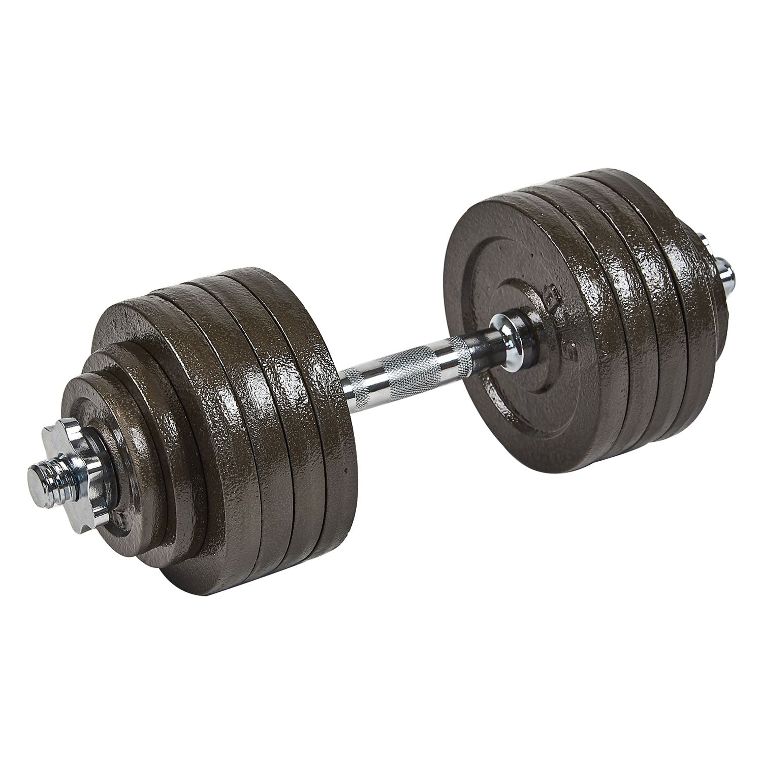 Everyday Essentials 105 Pound Adjustable Weight Dumbbell Set and Exercise Mat