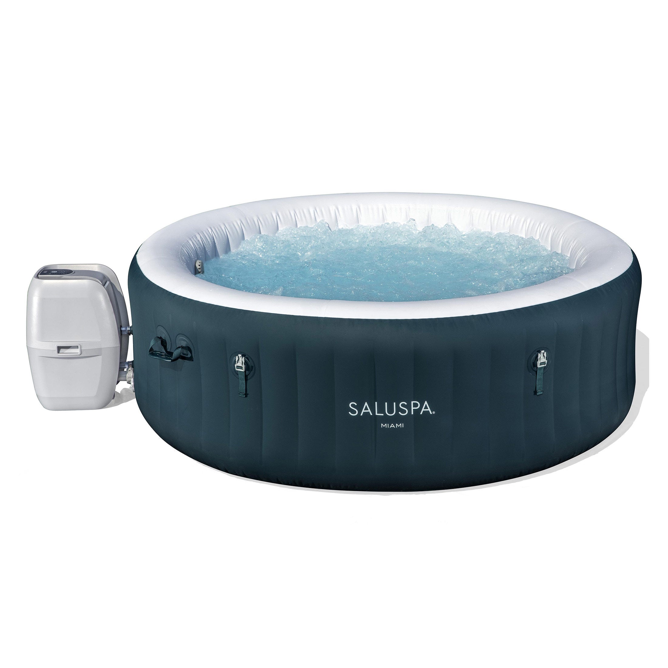Bestway SaluSpa Miami AirJet 4-6 Person Inflatable Hot Tub w/ EnergySense Cover - VMInnovations
