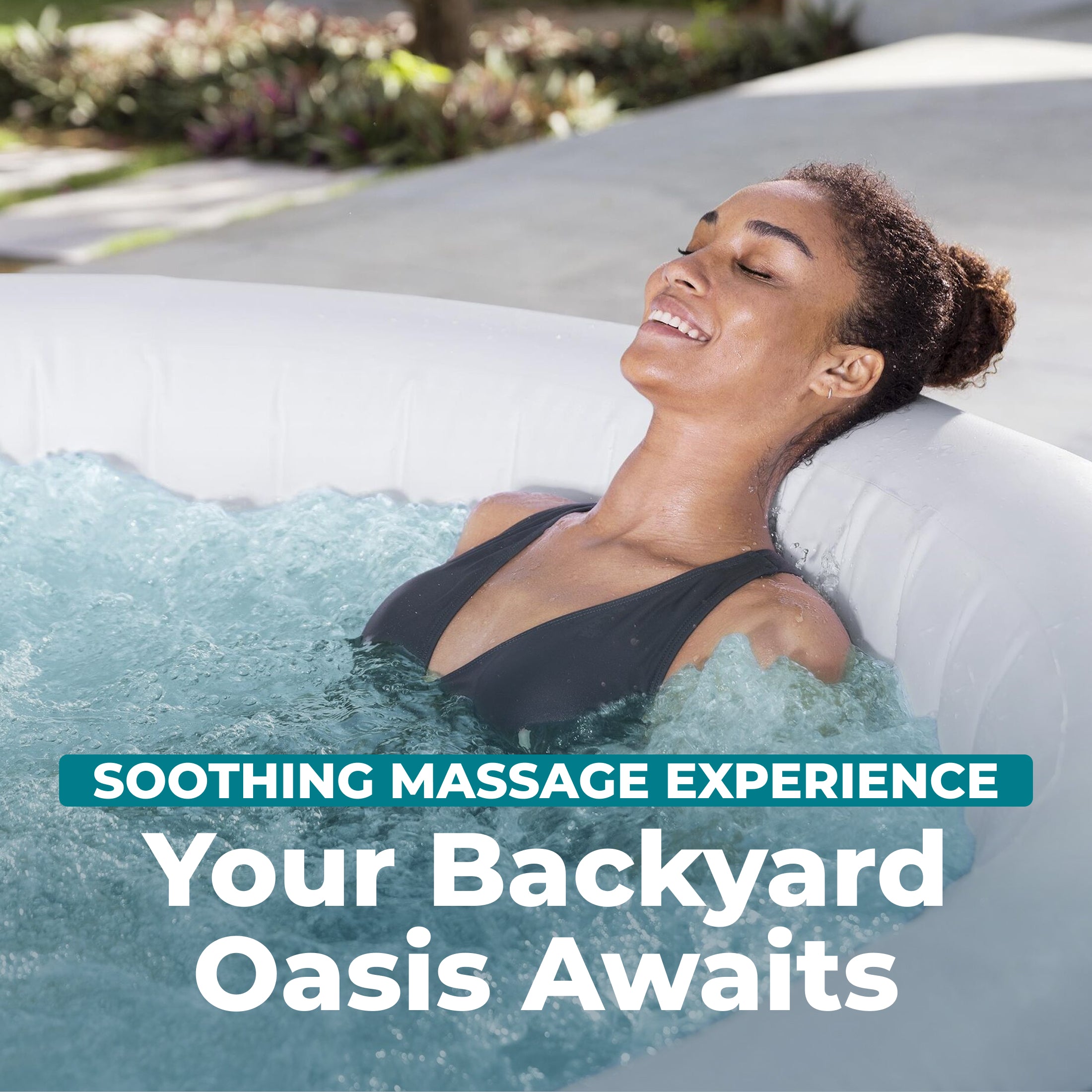 Bestway SaluSpa Miami AirJet 4-6 Person Inflatable Hot Tub w/ EnergySense Cover - VMInnovations