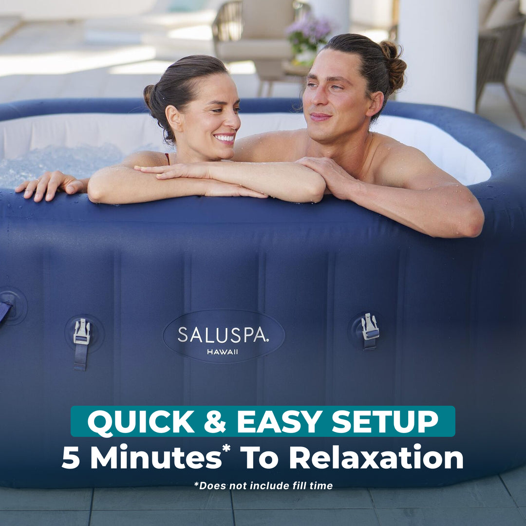 Bestway SaluSpa Hawaii Smart AirJet Inflatable Hot Tub with EnergySense Cover - VMInnovations