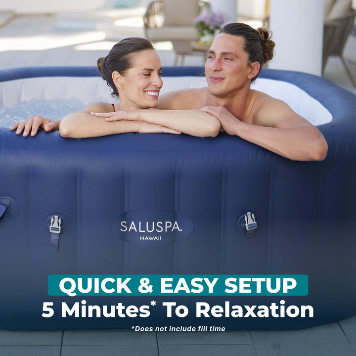 Bestway SaluSpa Hawaii Smart AirJet Inflatable Hot Tub with EnergySense Cover - VMInnovations