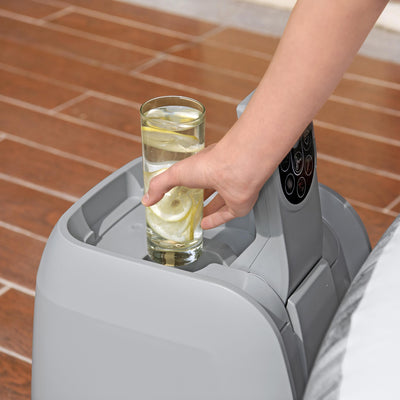 Bestway SaluSpa Fiji AirJet Inflatable Hot Tub w/EnergySense Cover, Grey (Used)