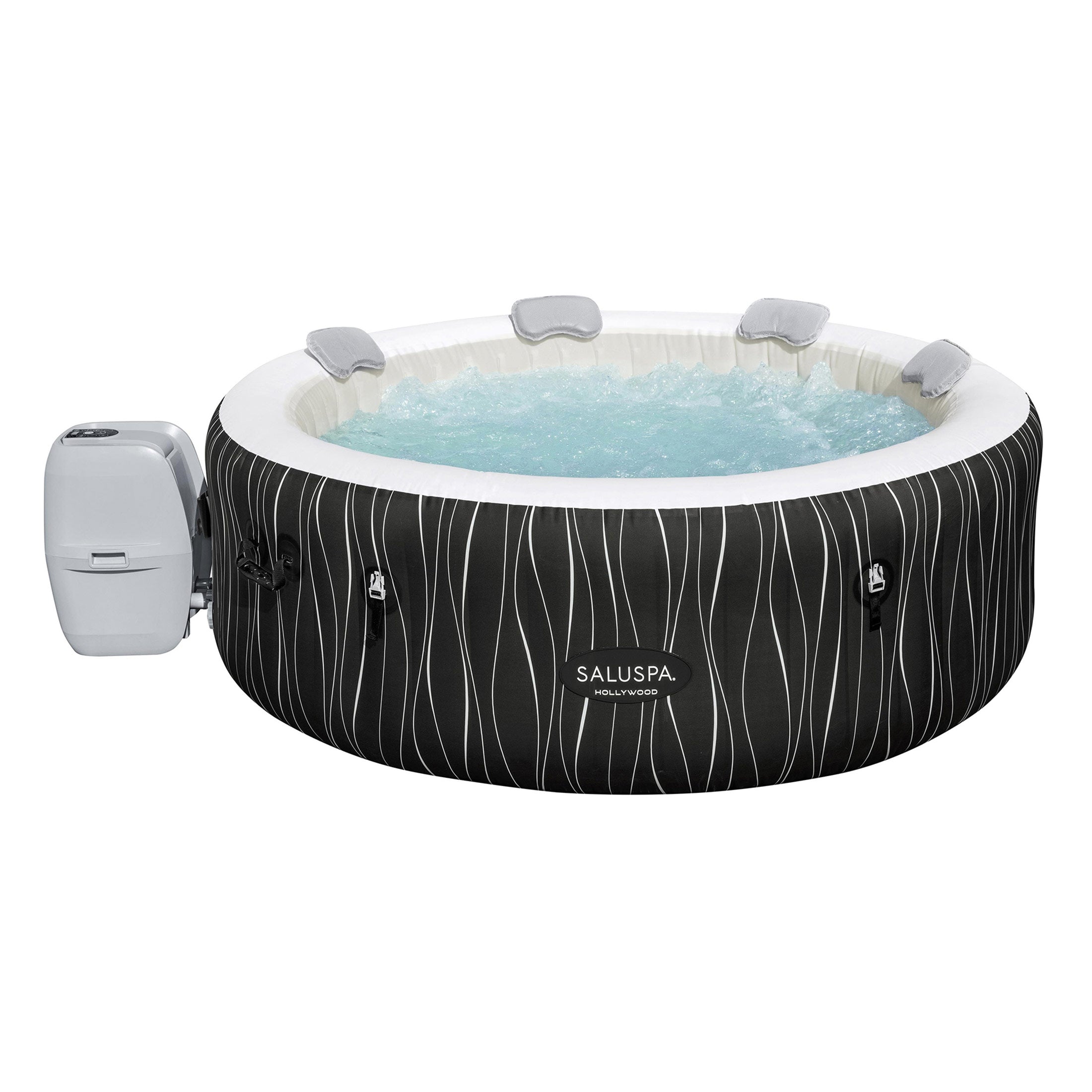 Bestway Hollywood EnergySense Luxe AirJet Inflatable Hot Tub, Black (Used) - VMInnovations