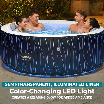 Bestway Hollywood EnergySense Luxe AirJet Inflatable Hot Tub, Black (Used) - VMInnovations