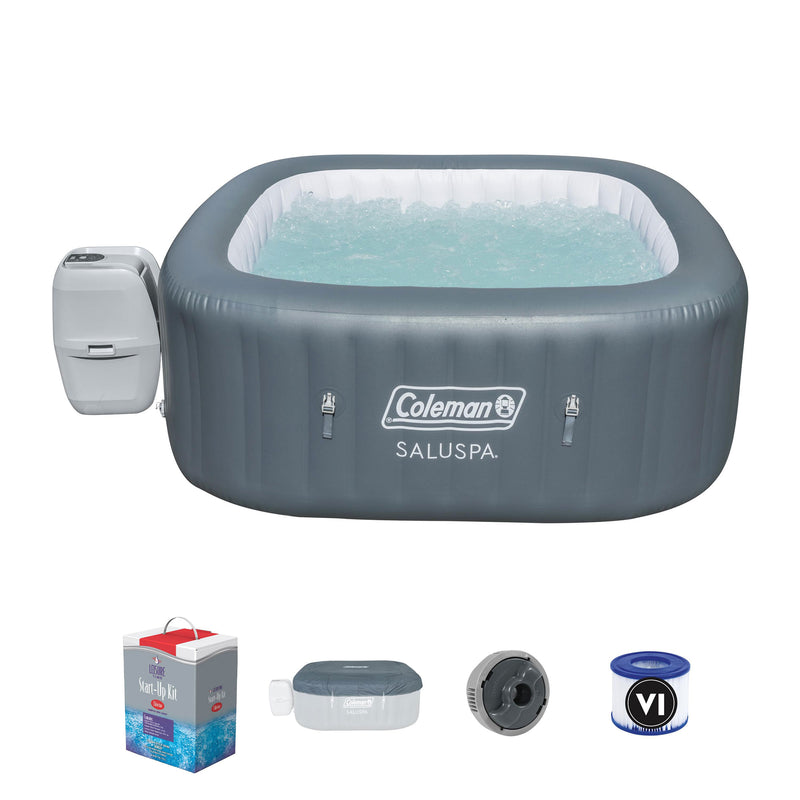 Coleman SaluSpa Inflatable Hot Tub Spa with Chlorine Spa Sanitizer Kit
